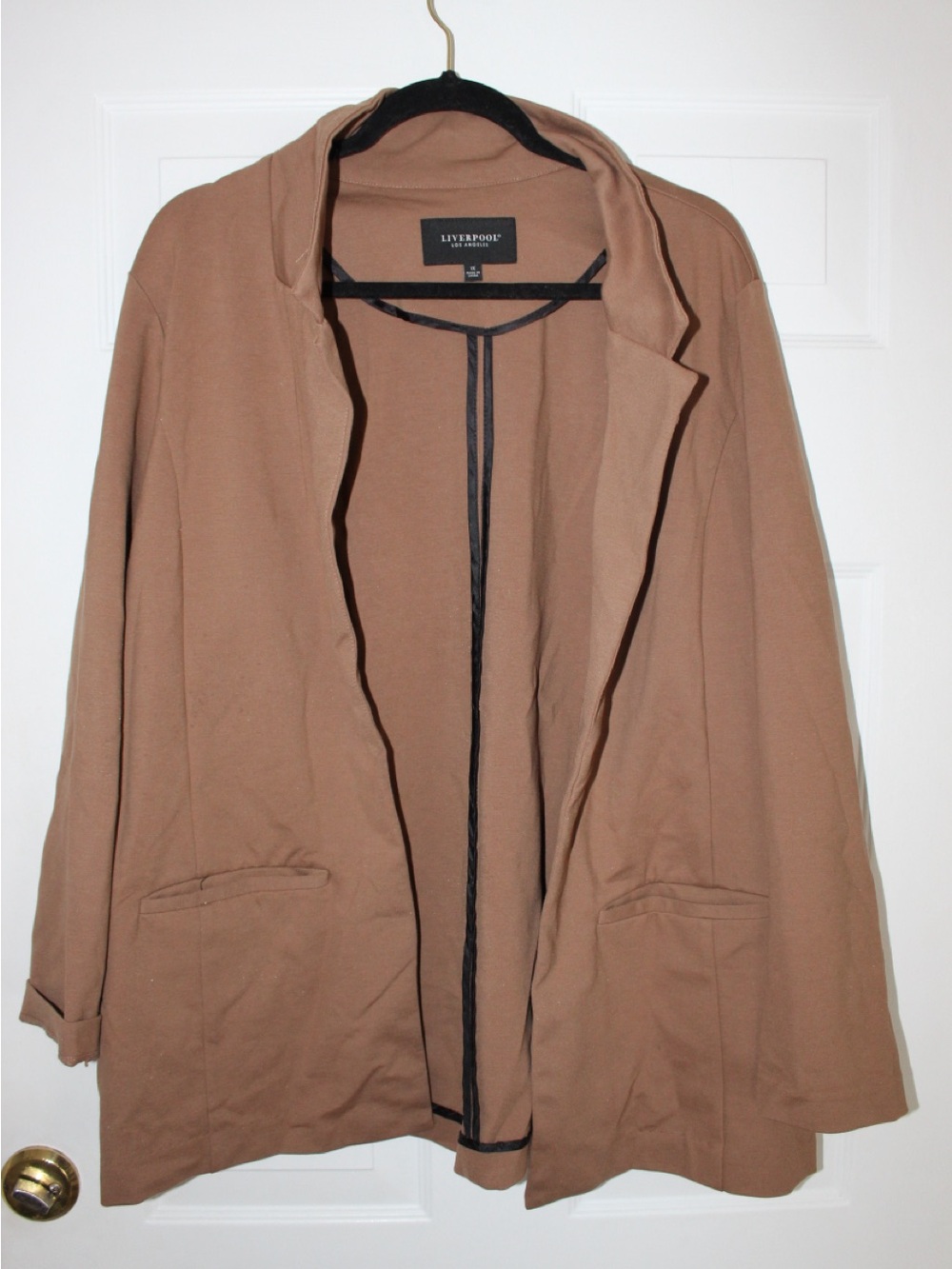 Liverpool Brown Open-Front Blazer Jacket